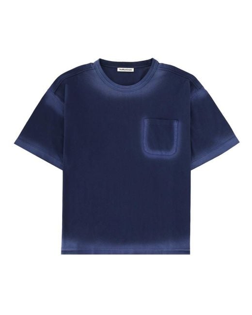 YMC Blue T Shirt "Triple Pocket"