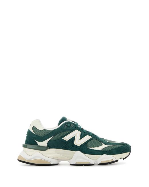 New Balance Green Two-Tone Mesh And Suede 9060 Sneakers