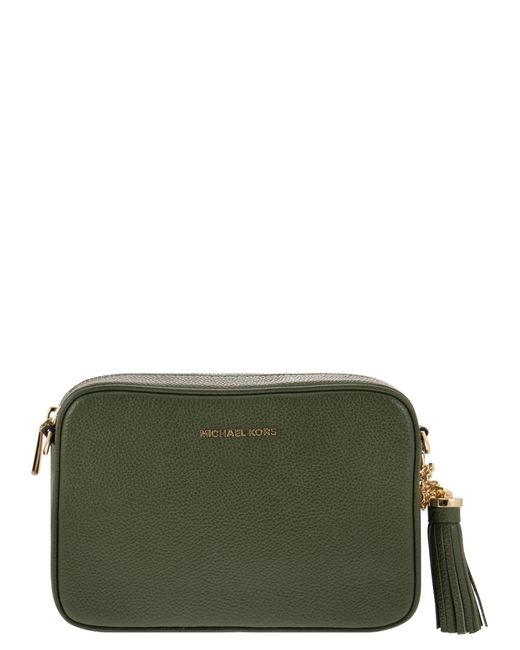 Michael Kors Green Ginny - Leather Crossbody Bag