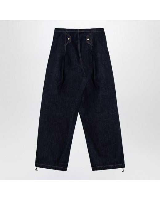 DARKPARK Blue Daisy Wide Denim Jeans