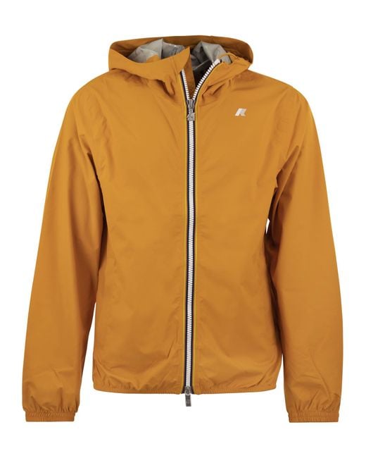 K-Way Orange Jack Stretch Hooded Jacket for men