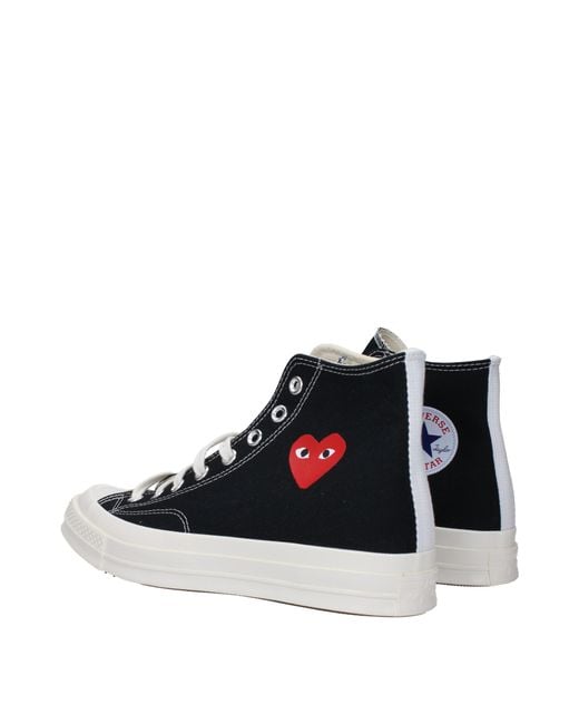 Comme des Garçons Black Sneakers Converse Uomo Tessuto Nero for men