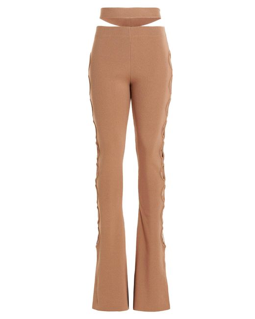 ANDREADAMO Multicolor Schnitt Hosen mit Schnürung aus