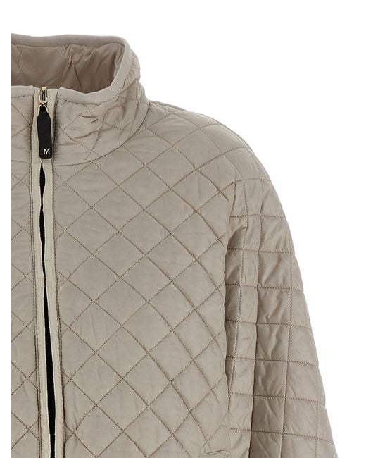 Max Mara 'delfina' Omkeerbare Kap in het Gray