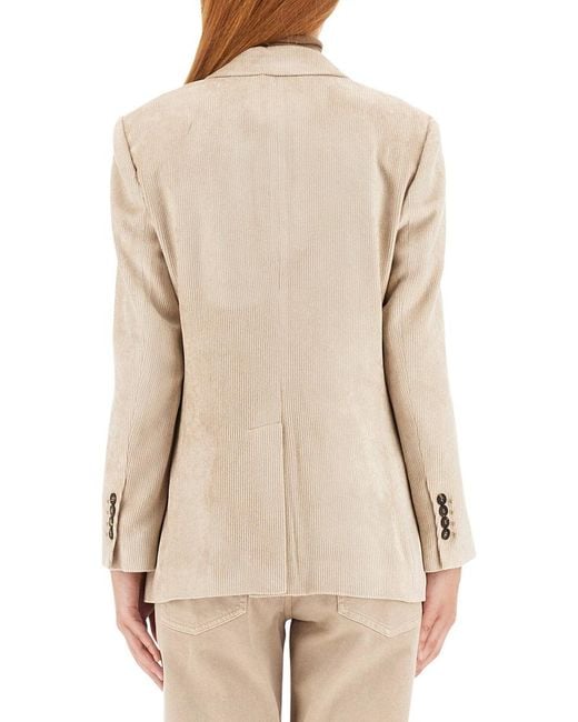 Brunello Cucinelli Natural Double-Breasted Jacket