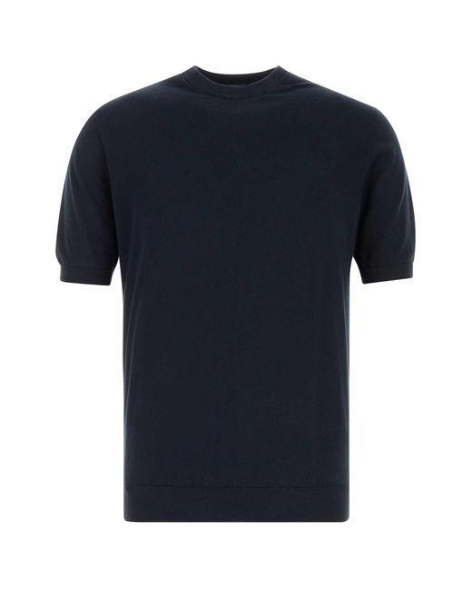 Fedeli Black Cotton Sweater for men