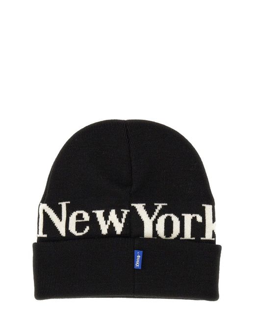 AWAKE NY Black Beanie Hat for men