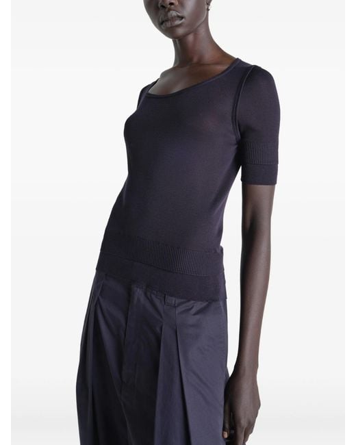Lemaire Blue Silk Blend Top