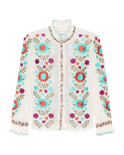 Antik Batik White Ary Blouse