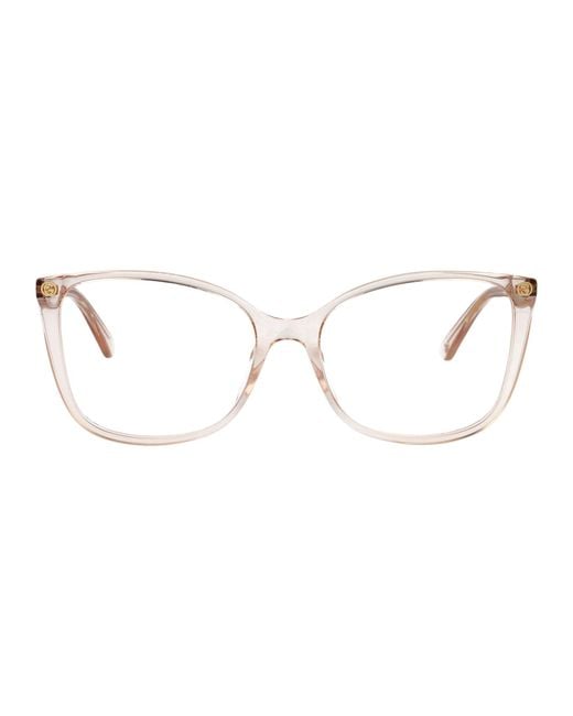 Gucci Natural Nude-Nude-Transparent Acetate Glasses