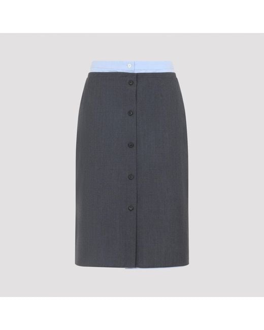 Prada Wollen Rok in het Gray