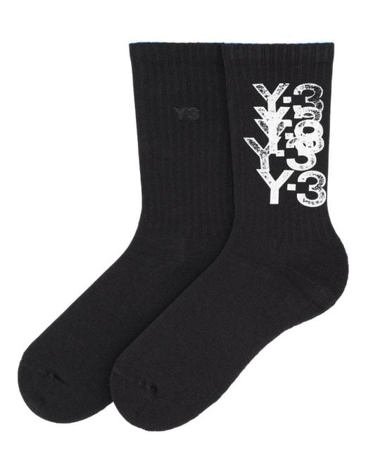 Y-3 Black Socks With Logo