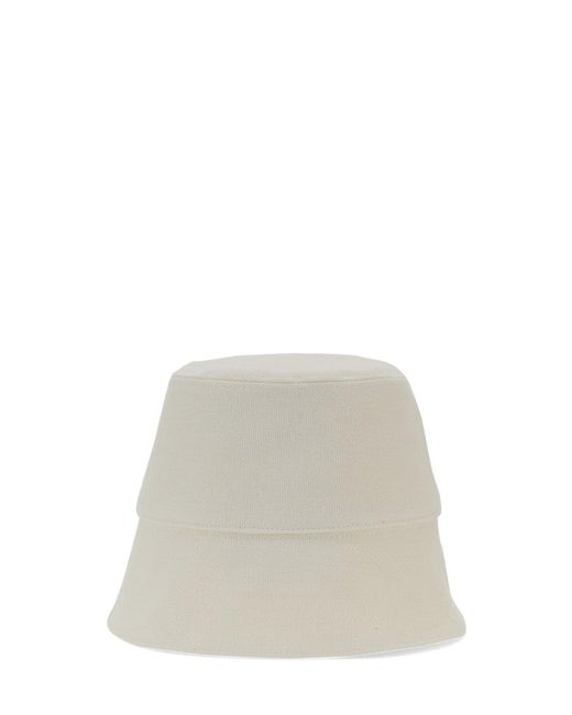Stella McCartney White Bucket Hat With Logo