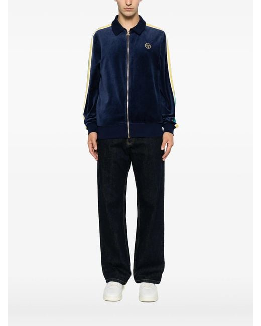 Sergio Tacchini Blue Monte Velour Track Jacket