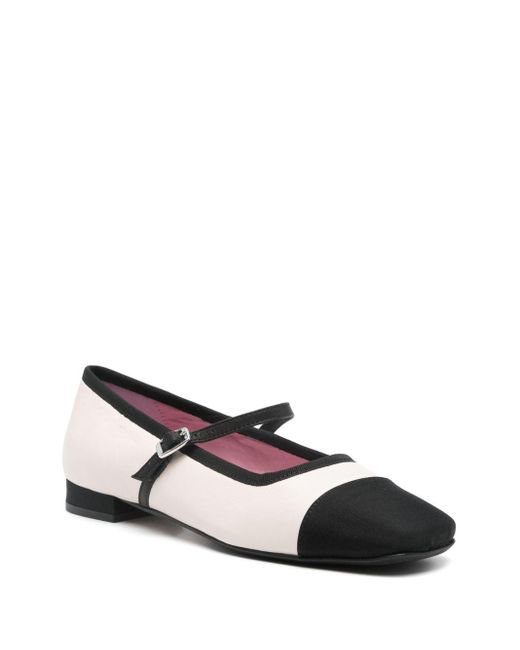 CAREL PARIS White Gisele Bicolor Ballet Flats