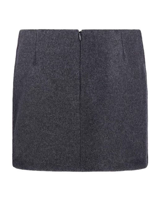Sportmax Blue Wool Skirt