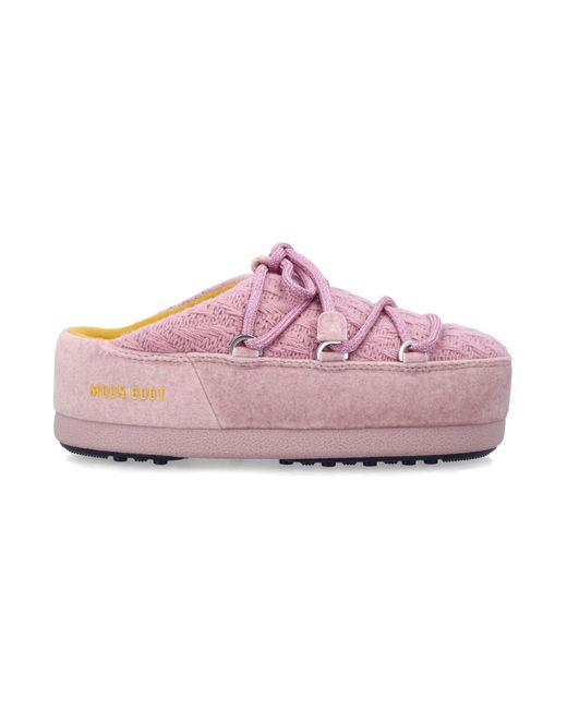 Moon Boot Pink Flat Shoes