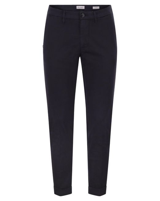 Re-hash Blue Tapered Fit Stretch Cotton And Lyocell Chinos