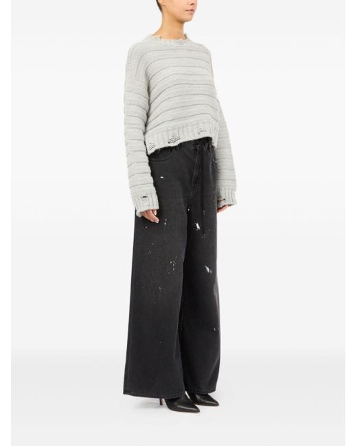 MM6 by Maison Martin Margiela White Sweaters