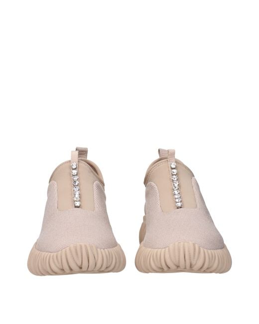 Miu Miu Pink Slip On Sneakers Rhinestone Trim