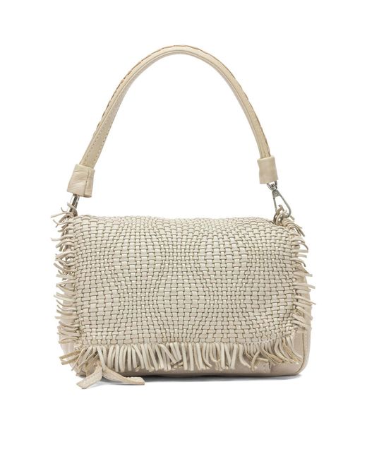 Giancarlo Nevola White Shoulder Bags Beige