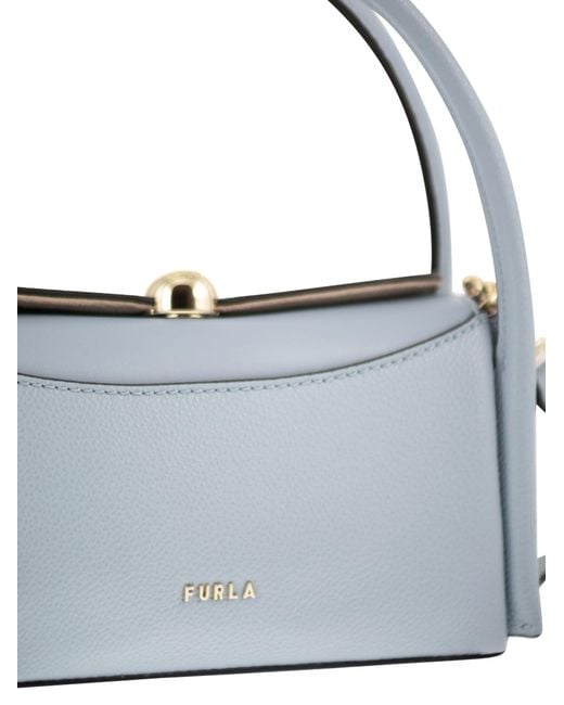 Furla Blue Nicole Mini Leather Bag