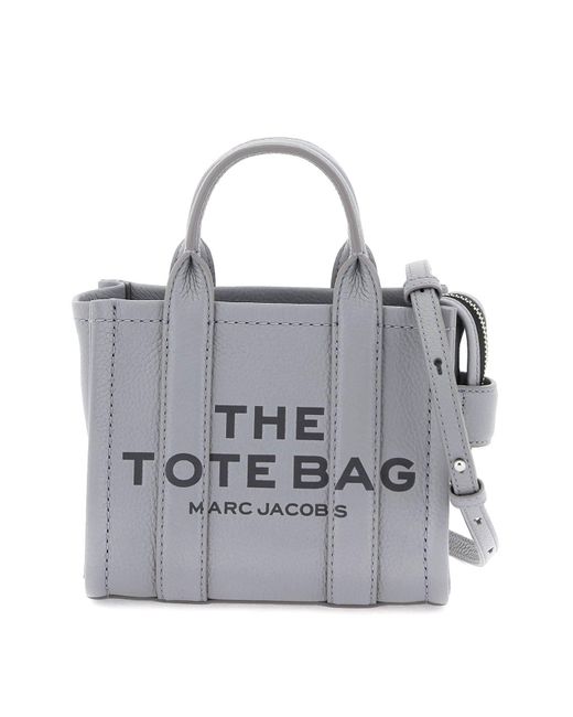 Marc Jacobs Gray Die Leder -Mini -Einkaufstasche