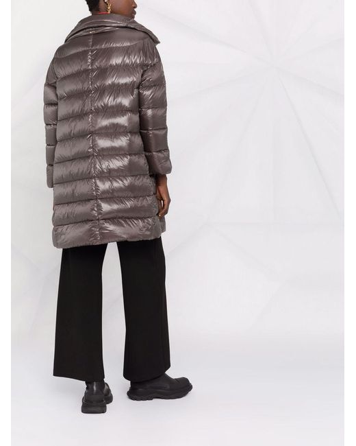 Herno Matilde Midi-donsjack in het Gray