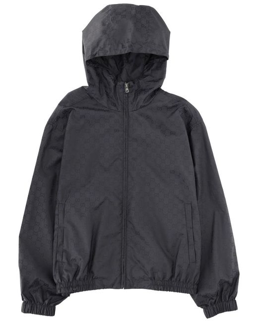 Gucci Black Jacket With "Gg" Weave for men