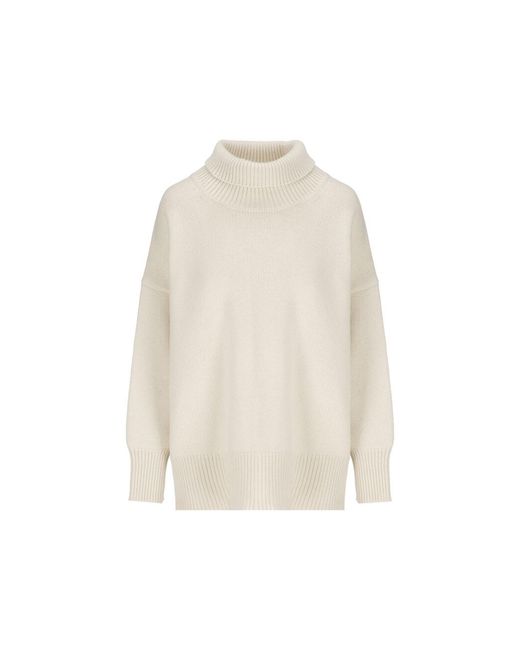 Chloé White Cashmere Turtleneck Sweater