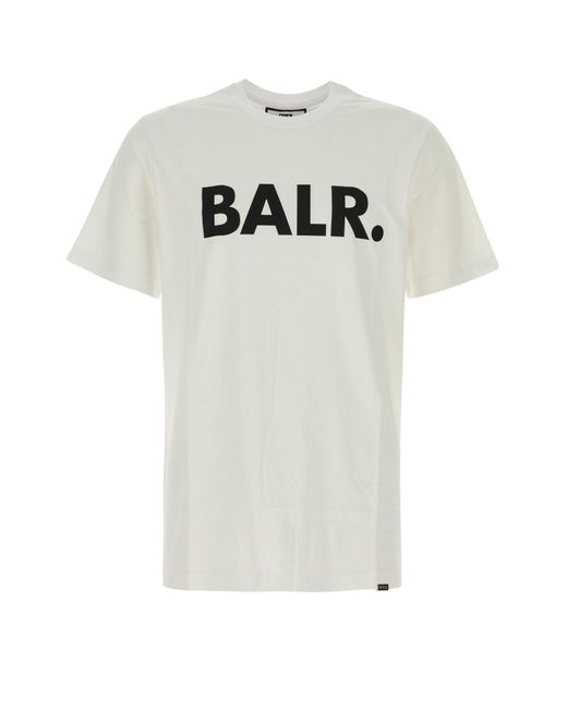 BALR White Brand Straight T Shirt for men