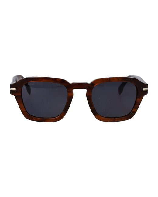 Boss Blue Horn Acetate Sunglasses
