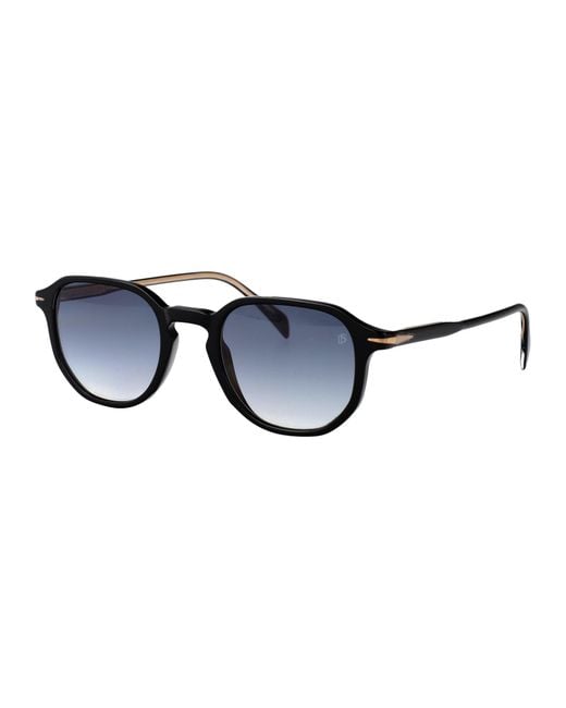 David Beckham Blue Geometrical Sunglasses Db 1140/S 80708 for men