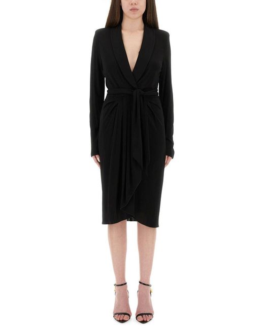 Tom Ford Wrap Jurk in het Black