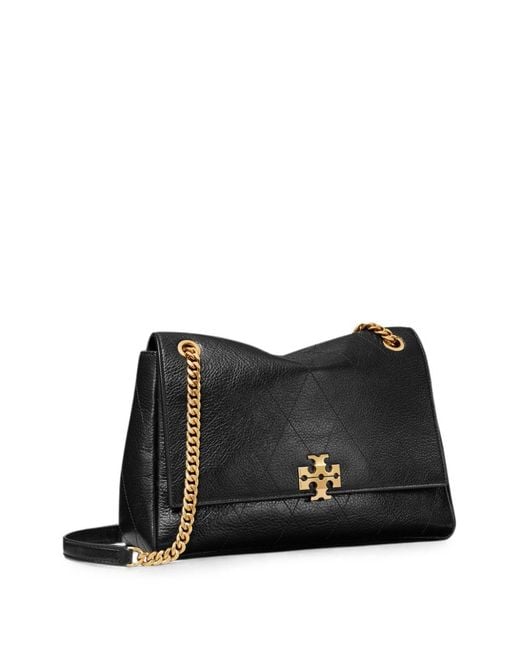 Tory Burch Black Charlie Quilted Shoulder Bag
