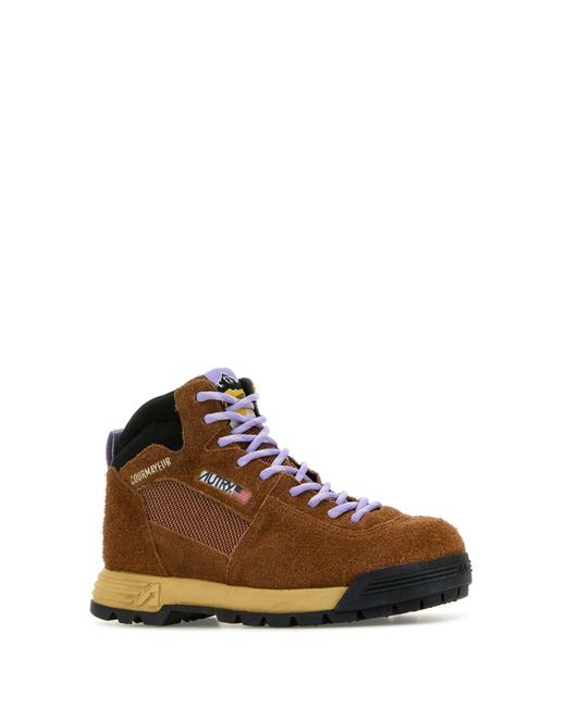 Autry Brown Suede Malga Sneakers