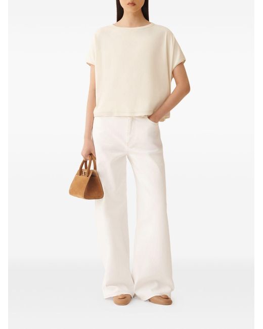 Fabiana Filippi Natural Round Neck T-Shirt