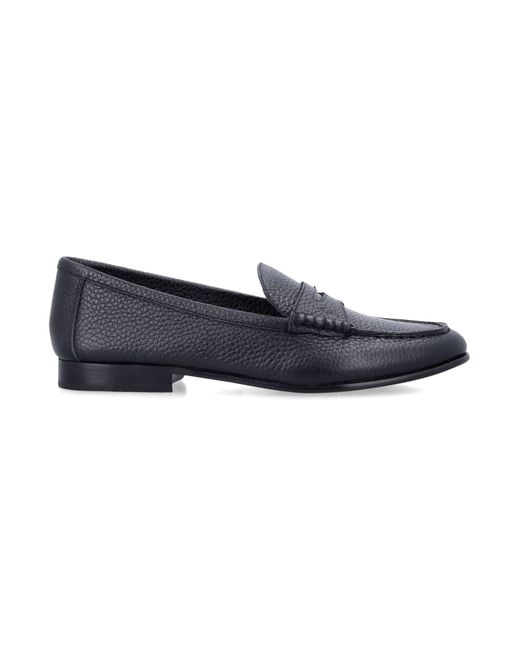 Polo Ralph Lauren Blue Pebbled Leather Penny Loafer
