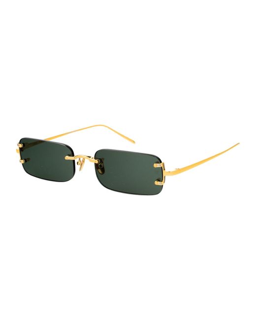 Linda Farrow Green Sunglasses
