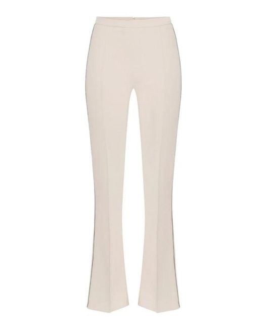 Pantaloni Con Tubazioni A Contrasto di Elisabetta Franchi in White