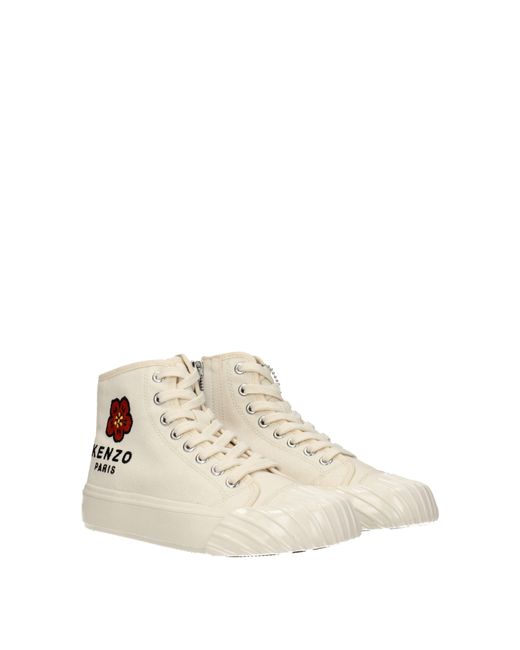 KENZO Natural Sneakers Donna Tessuto Bianco/Crema