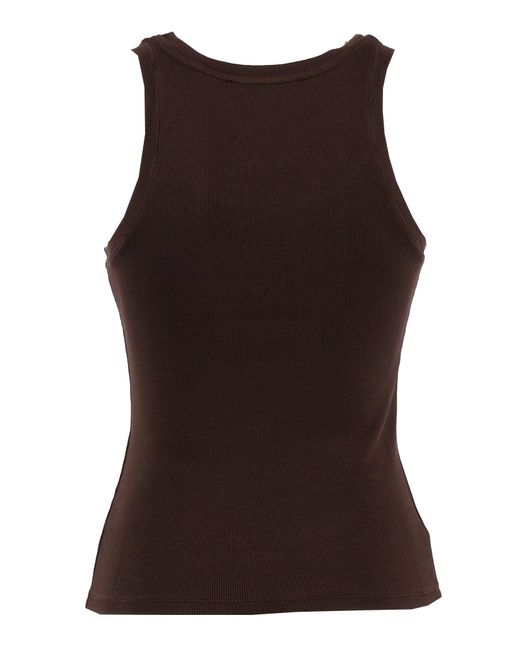 ROTATE BIRGER CHRISTENSEN Brown Adanne Tank Top