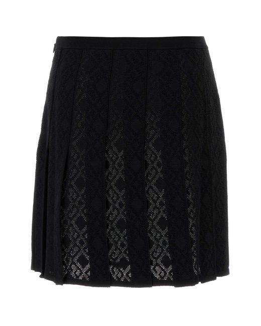 Givenchy Black Viscose Blend Skirt