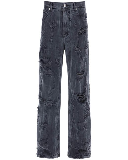 Dolce & Gabbana Vernietigden Effect Jeans in het Blue voor heren