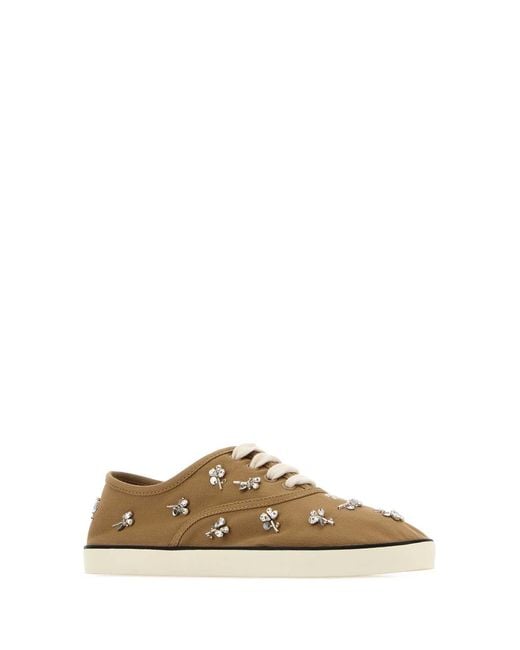 Miu Miu Brown Drill Sneakers
