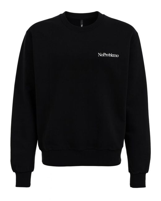 No Problemo Black Sweatshirt With Logo for men