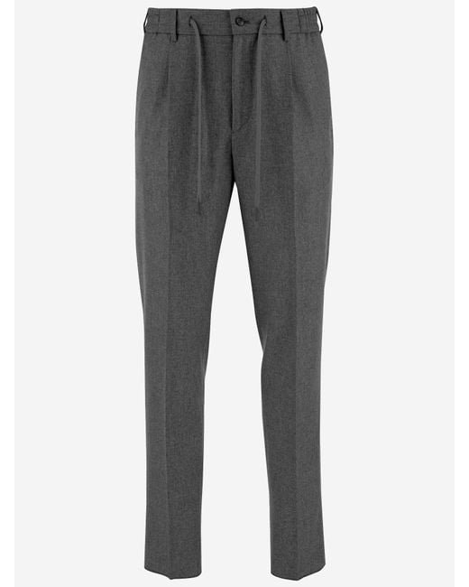 Tagliatore Gray Wool Trousers for men