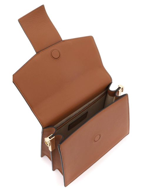Strathberry Brown Crescent Box -Tasche