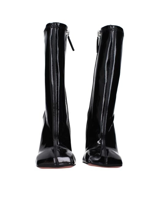 AMINA MUADDI Black Stivaletti Marine Donna Tessuto Nero