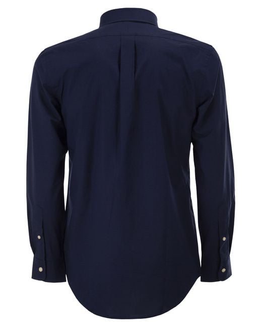 Polo Ralph Lauren Blue Stretch Cotton Button Down Shirt